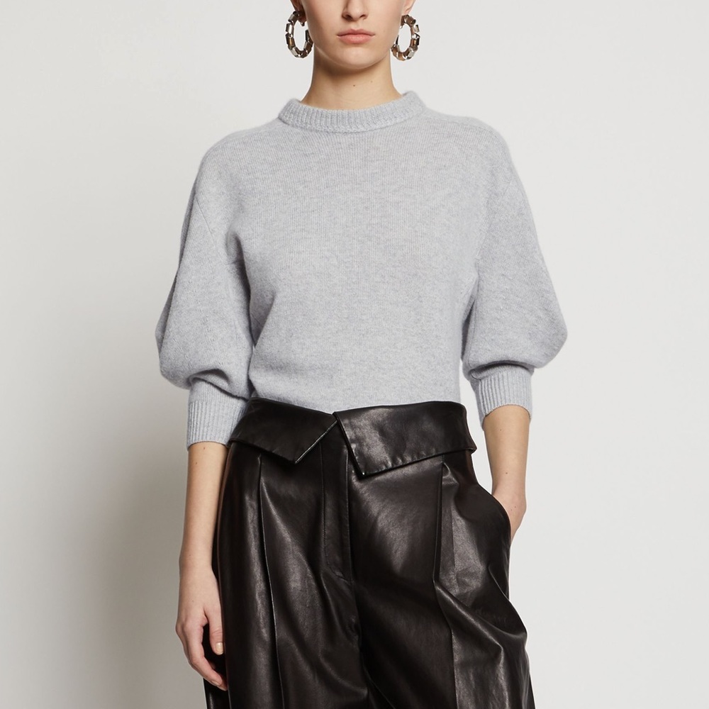 Proenza Shouler 💯 Cashmere Draped Puff Sleeve Sweater